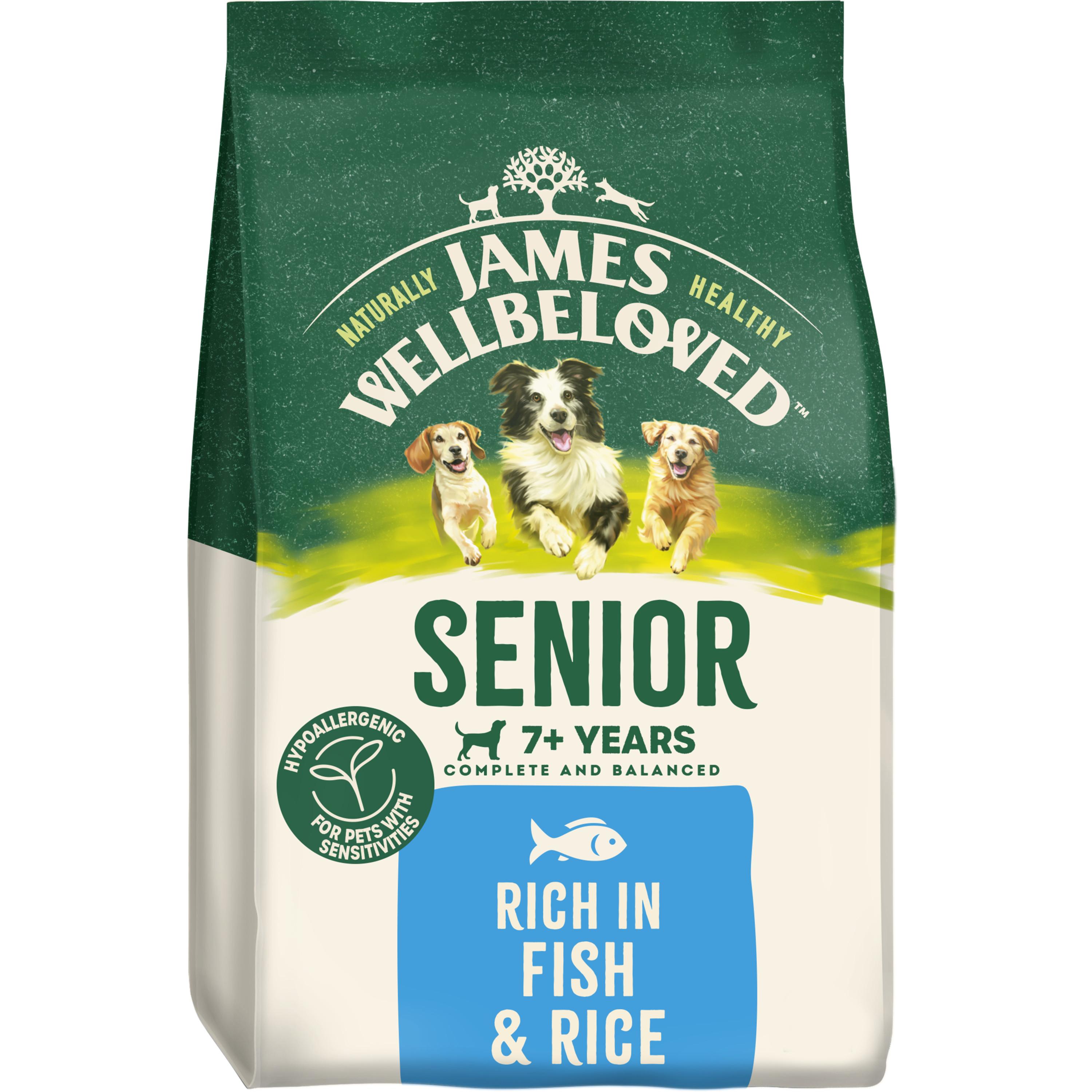 James Wellbeloved Fish Rice Senior Dry Dog Food 15kg. Cheap Prices VetShop